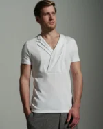 Bib-fronted V-neck with Layered Lapels