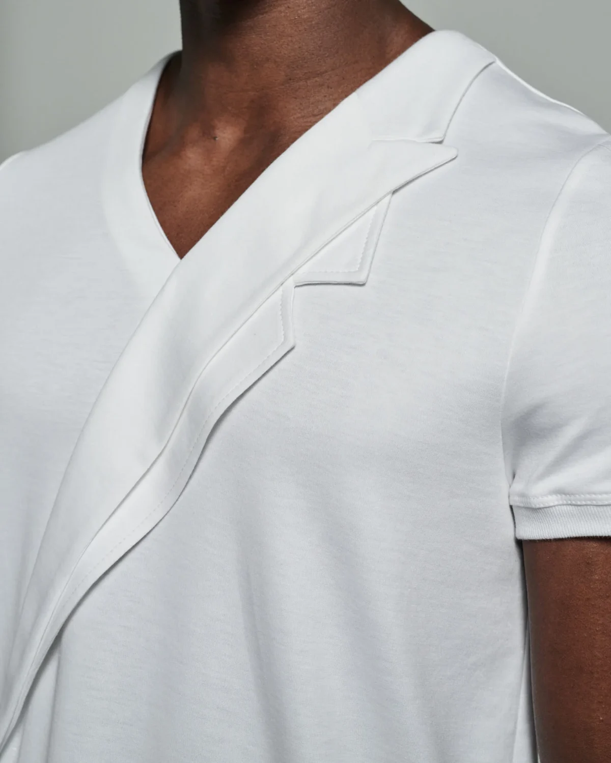 : V-Neck with Double Lapel Inserts