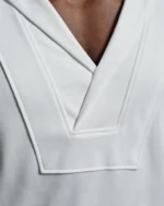 Bib-fronted V-Neck | Asymmetric Lapels & Paneling