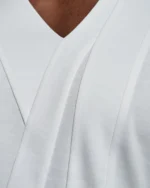 Bib-fronted V-neck with Striped Paneling