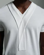 V-neck Narrow Panel with Asymmetric Lapels