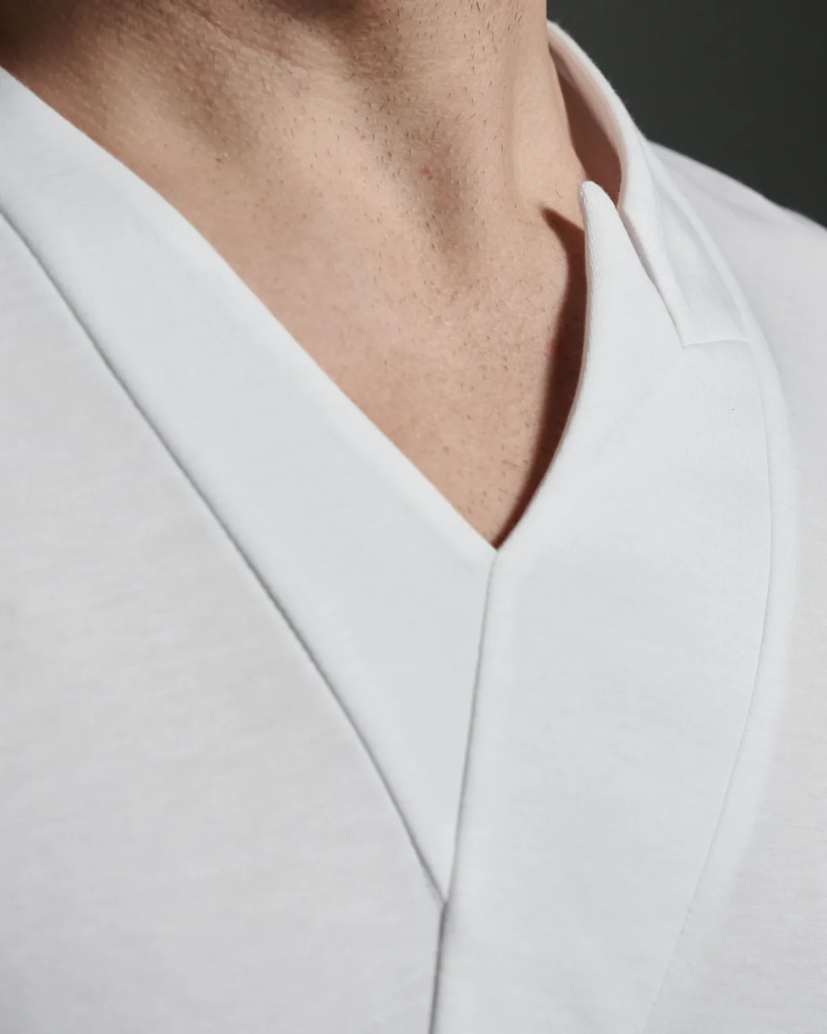 V-neck with Inverted Peak Lapel