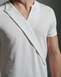 V-neck with Double Peak Lapels
