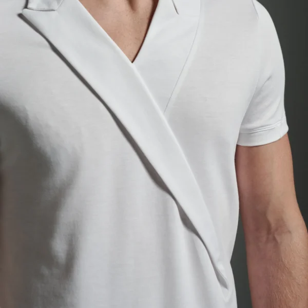 V-neck with Double Peak Lapels