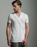 V-neck with Double Peak Lapels