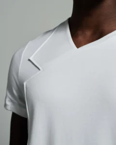 Hybrid Neck with Notch Lapel Appliqué