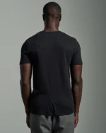 Slim Fit Bib Fronted T-Shirt with Asymmetric Lapels