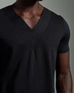 Layered Tier Stripe Panel V-neck