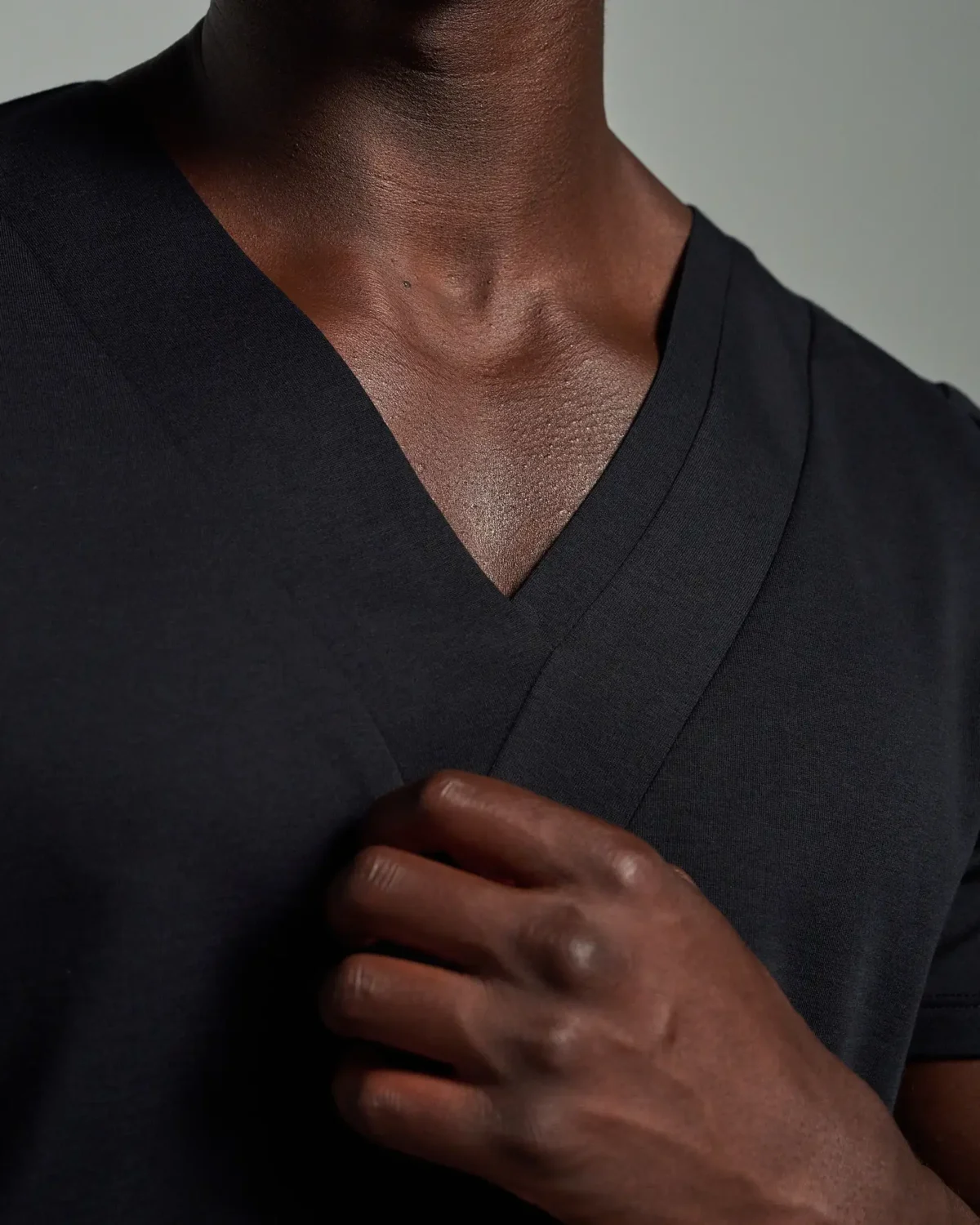 Layered Tier Stripe Panel V-neck