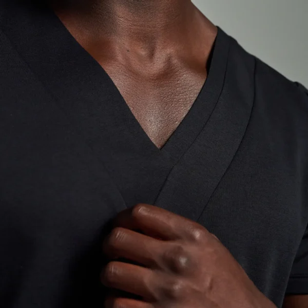Layered Tier Stripe Panel V-neck