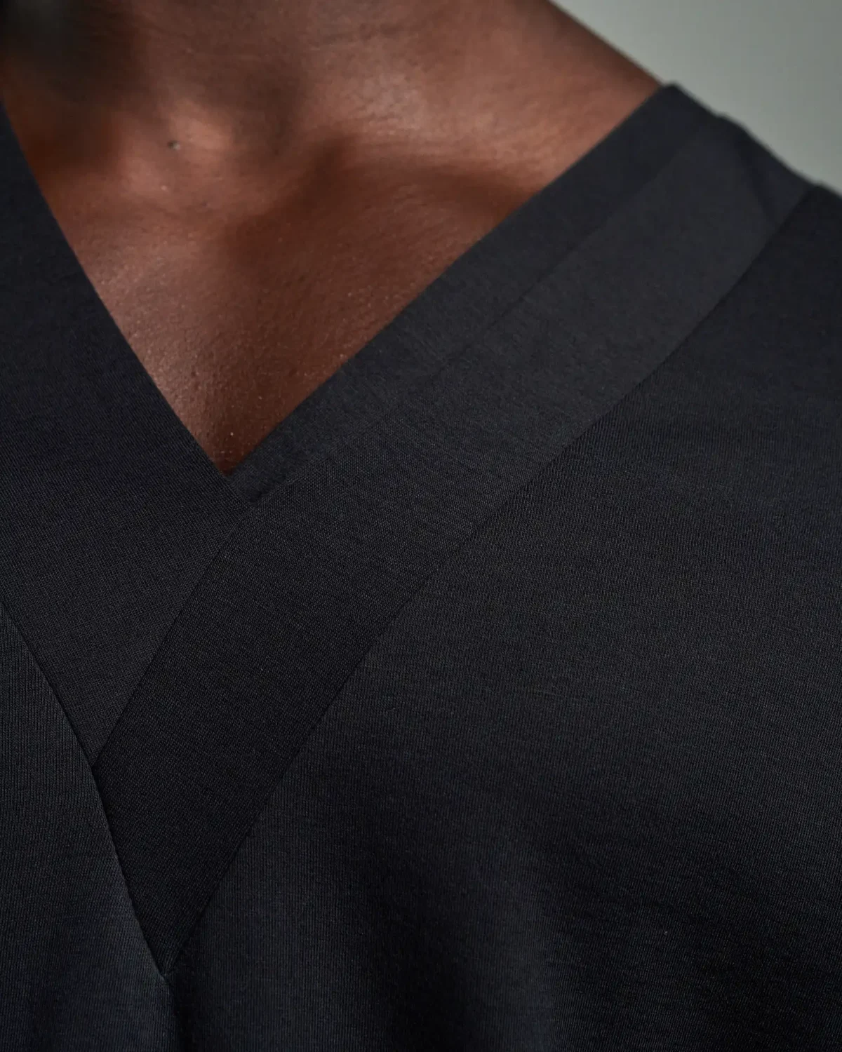 Layered Tier Stripe Panel V-neck