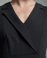 Slim Fit Bib Fronted T-Shirt with Asymmetric Lapels