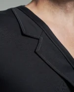 Slim Fit T-Shirt with Asymmetric Lapels & Contrasting Stitch