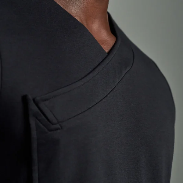 Peak Lapel Appliqué Front Slim Fit T-Shirt
