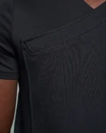 Peak Lapel Appliqué Front Slim Fit T-Shirt