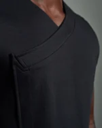 Peak Lapel Appliqué Front Slim Fit T-Shirt
