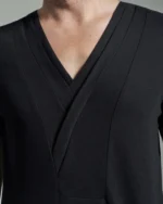 Slim Fit Bib Fronted T-Shirt with Layered Panels