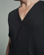 Slim Fit Bib Fronted T-Shirt with Layered Panels