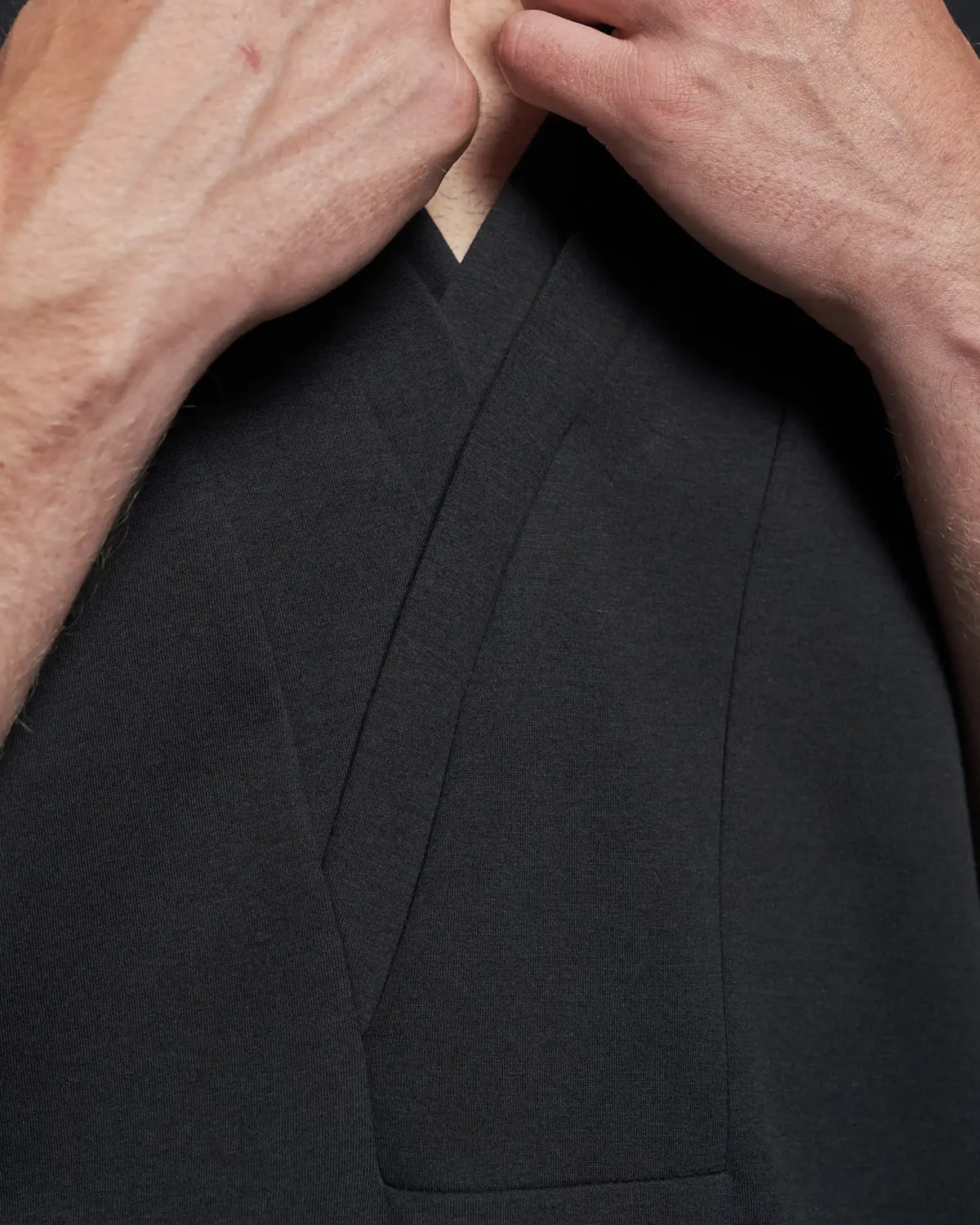 Slim Fit Bib Fronted T-Shirt with Layered Panels