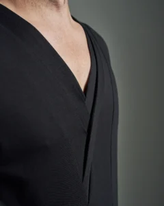 Slim Fit Bib Fronted T-Shirt with Layered Panels