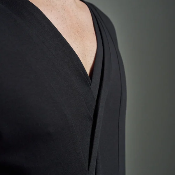 Slim Fit Bib Fronted T-Shirt with Layered Panels