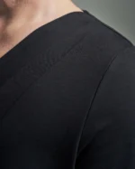 Slim Fit Bib Fronted T-Shirt with Layered Panels