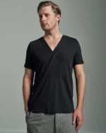 Slim Fit Bib Fronted T-Shirt with Layered Panels