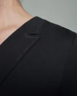 Slim Fit Folded Lapel V-Neck