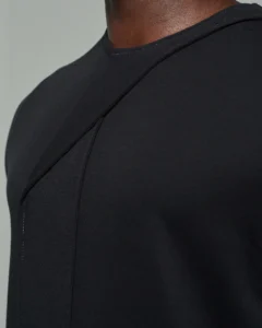 Crew Neck with Necktie Twist