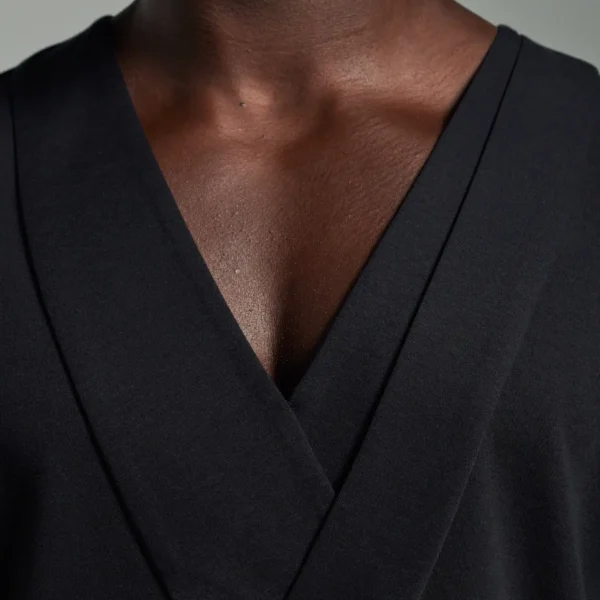 Layered V-Neck Folded Panelled T-Shirt