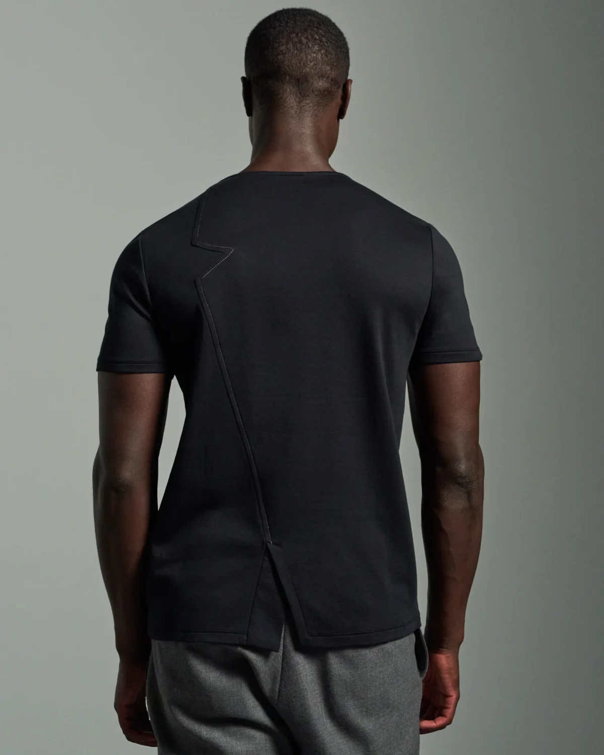 Bib Fronted V-neck with Panelled Insert