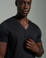 Slim Fit Crew Narrow Applique T-Shirt with Contrasting Stitch