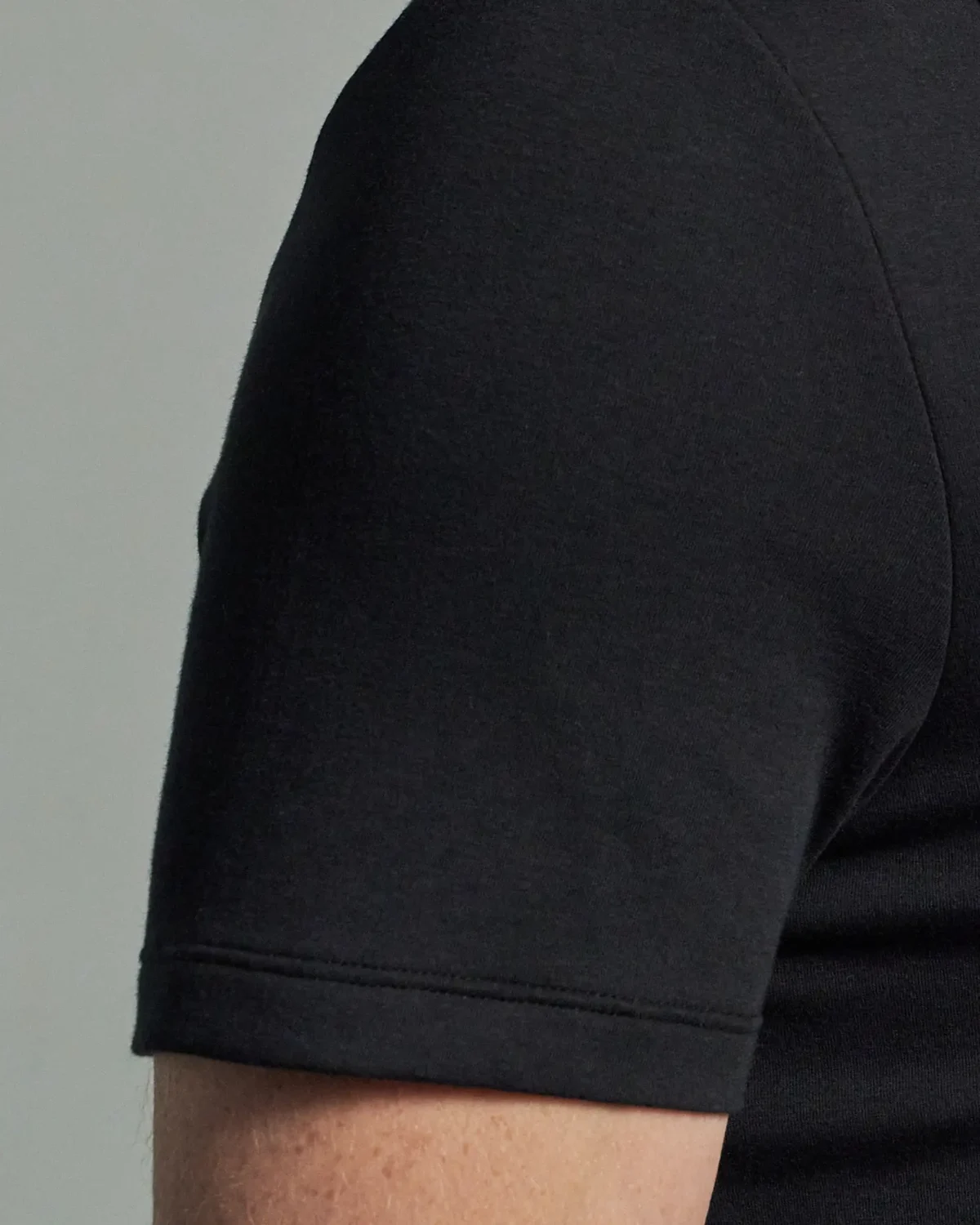 Slim Fit Asymmetric Lapel T-Shirt with Folded Panel