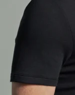 Slim Fit Asymmetric Lapel T-Shirt with Folded Panel