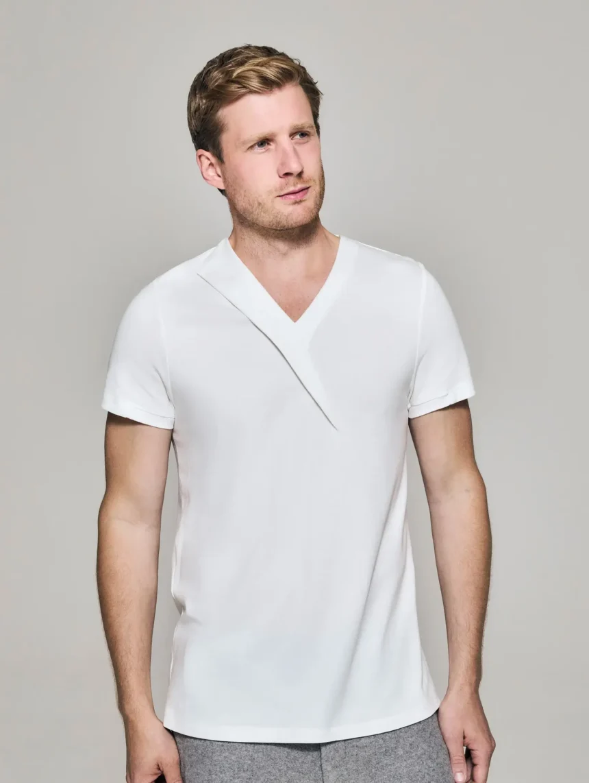 Style No: 0002 | Lapel Insert Cotton T-Shirt