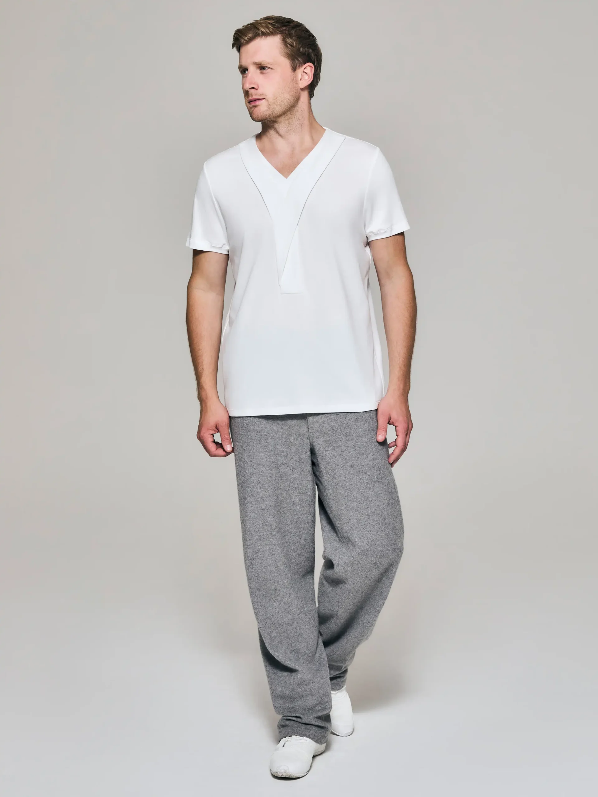 WR_Web_Ecom_0036W-3 Style No: 0036 | Criss Cross Necktie Cotton T-Shirt - Image 1