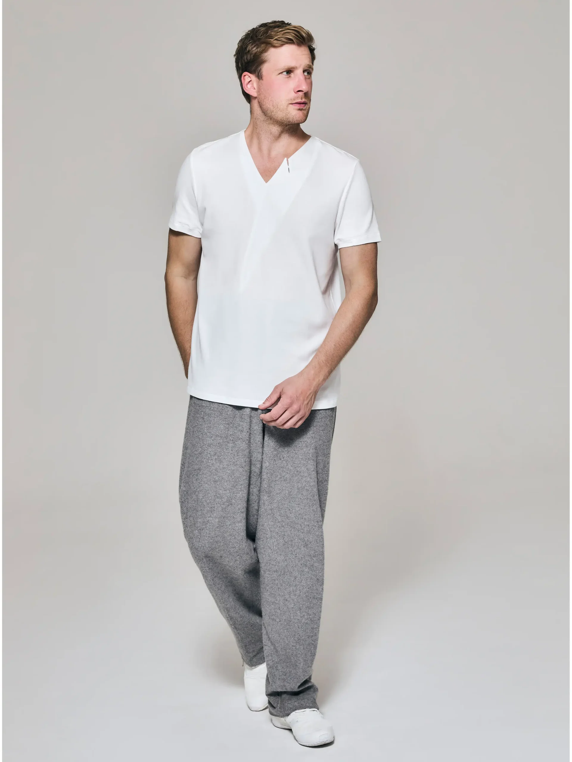 WR_Web_Ecom_0045W-3 Style No: 0045 | Inverted Lapel Cotton T-Shirt - Image 1