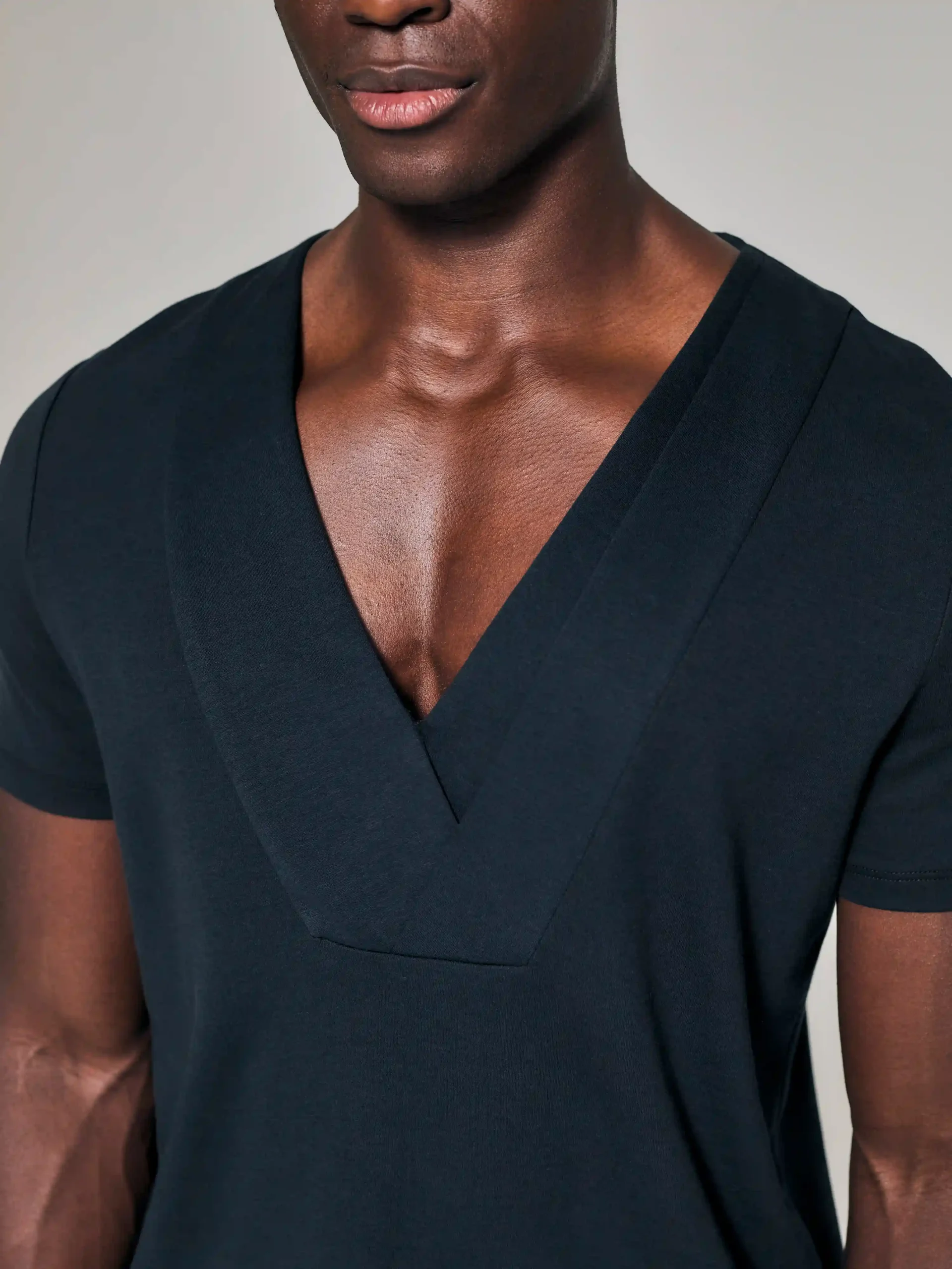 WR_Web_Ecom_0083B-1 Style No: 0083 | Fold Layered Panel Cotton T-Shirt - Image 1